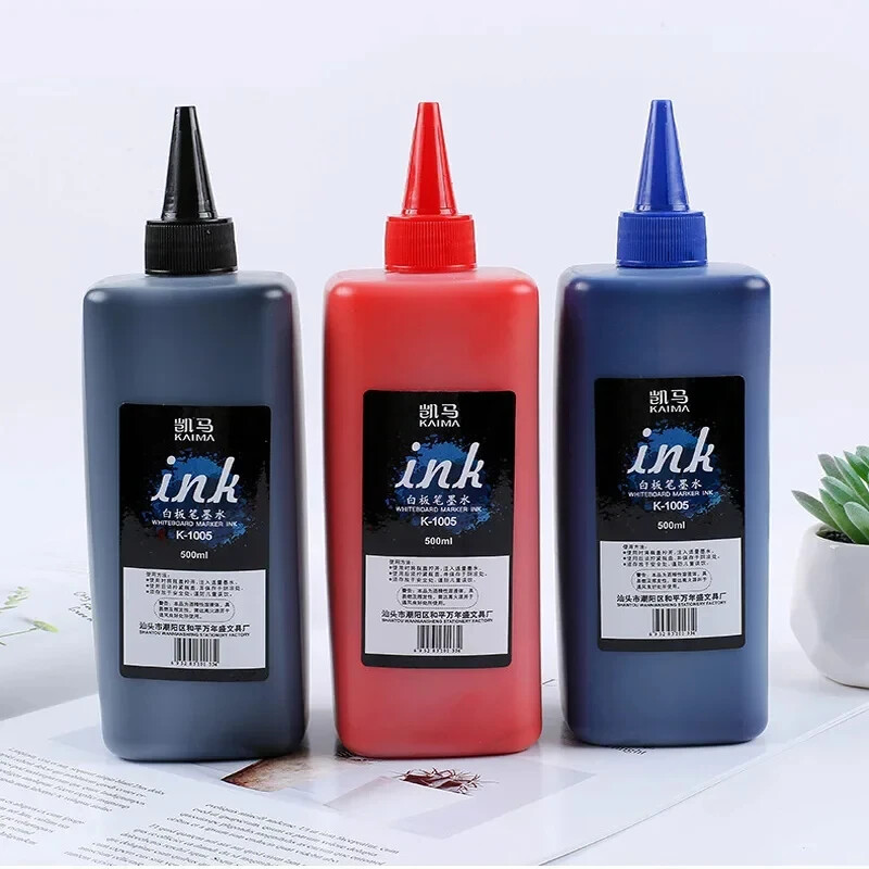 500ML Refillable Whiteboard Marker with Large Ink Bottle for Teaching