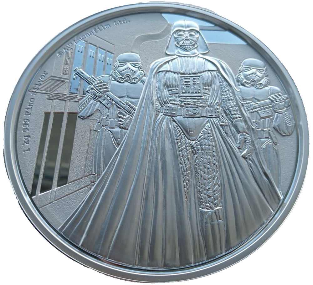 Darth Vader 1kg 999 fine silver Star Wars Niue proof coin