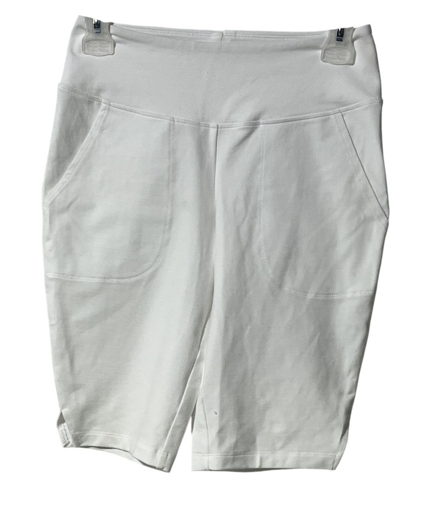 Wicked by Women with Control Regular Bermuda Shorts w/ Side Slits True White XXS