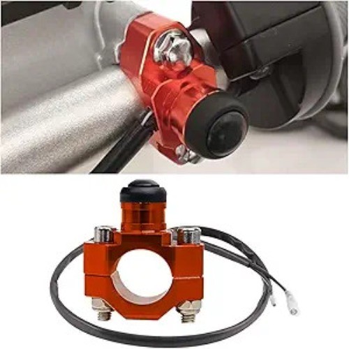 Universal Motorcycle Engine Stop Start Kill Switch Button, Motor Color: Orange