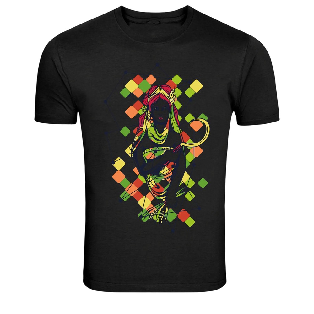 African Warrior Woman Graphic T-Shirt Tribal Art Culture Style Tee
