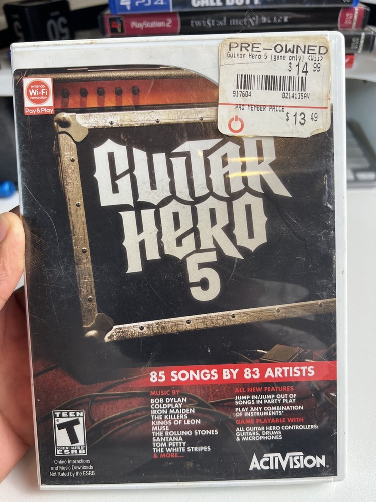 Guitar Hero 5 CIB (Nintendo Wii, 2009) Very Good Condition Tested Working