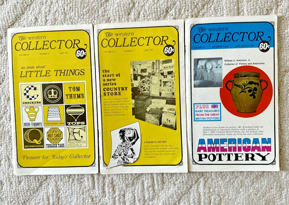 3 issues THE WESTERN COLLECTOR MAGAZINE, MAY, June, July/August 1971 Vol. IX