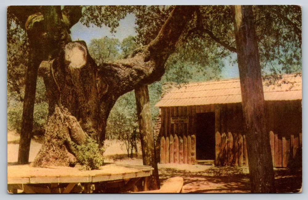 Mark Twain Cabin Jackass Hill CA Postcard Union Oil Natural Scenes Of The West