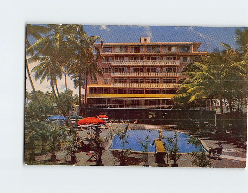 Postcard Edgewater Hotel Waikiki Beach Hawaii USA