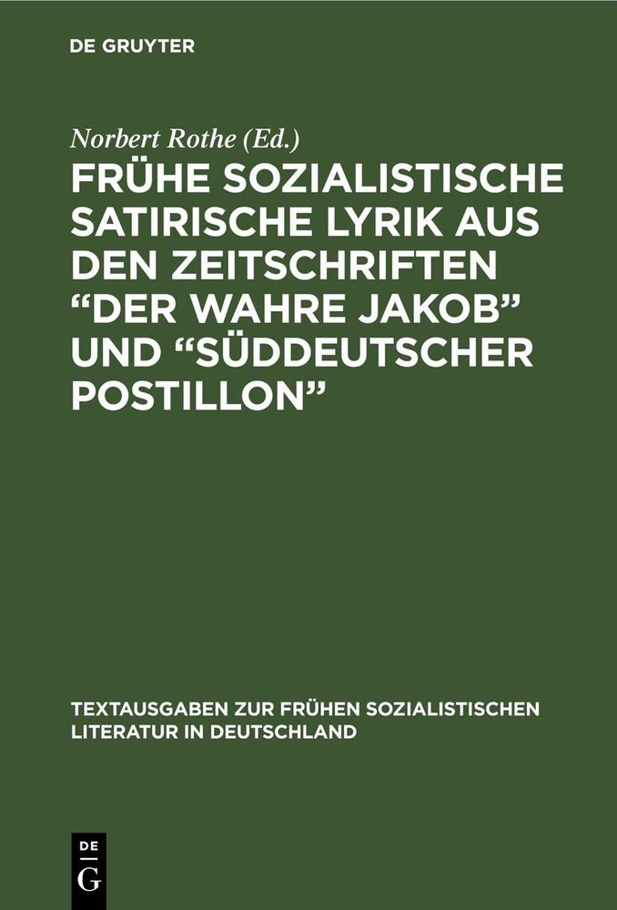 Frühe sozialistische satirische Lyrik aus den Zeitschriften 