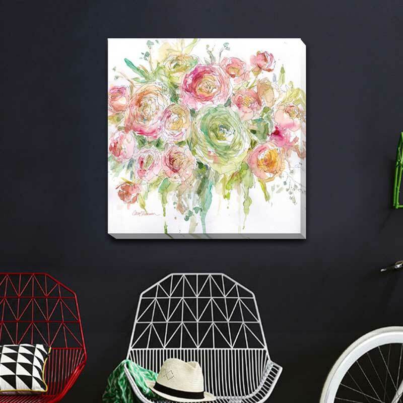 Graceful Flower Blossom Stretched Canvas Print Framed Wall Decor Painting F106