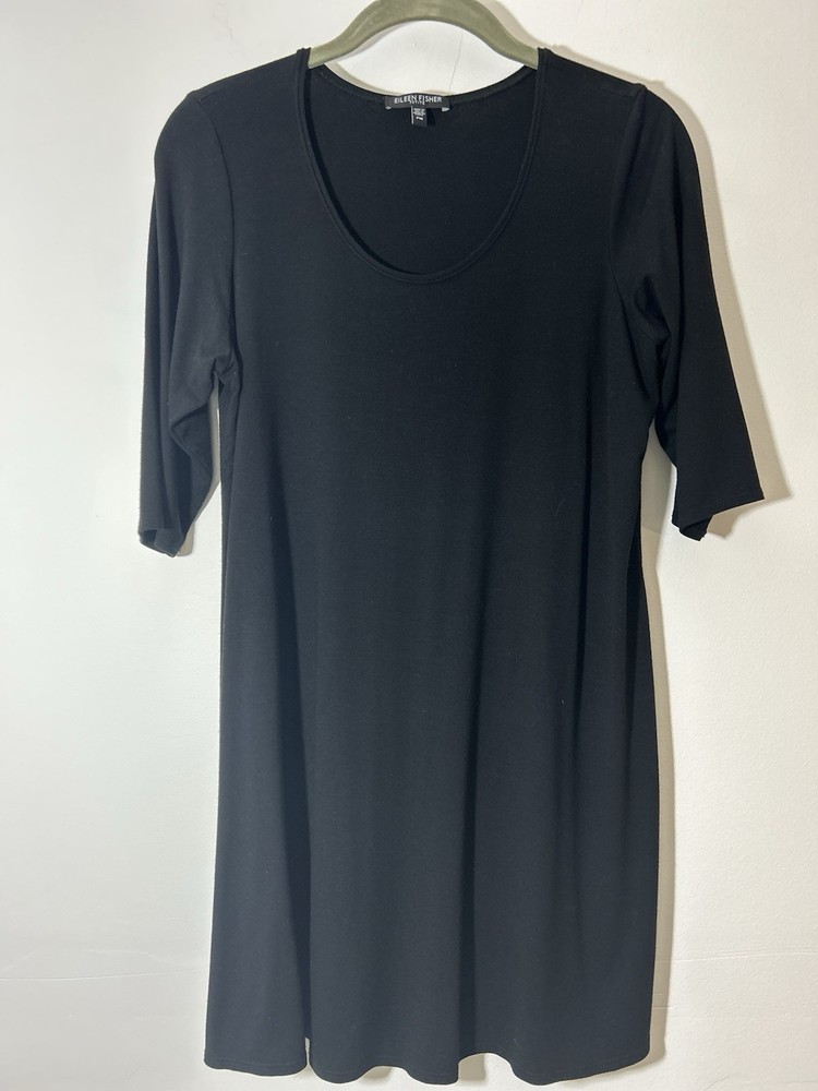 Eileen Fisher Women's, Black Pullover , Tunic Length, Size PM