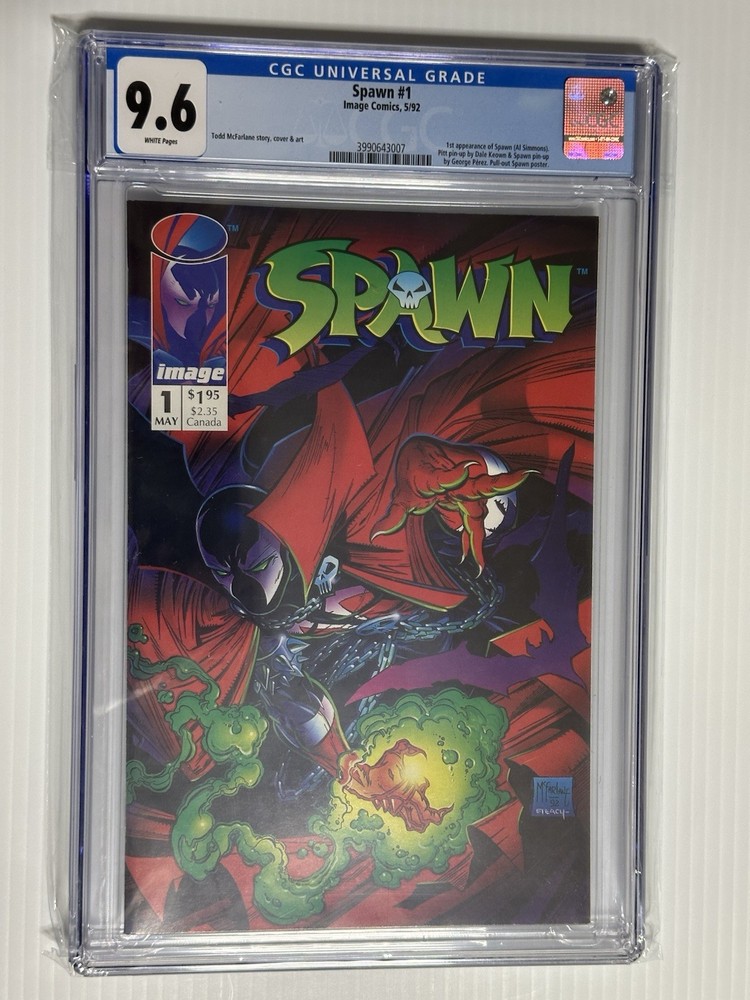 Spawn # 1 1992 Image CGC 9.6. White Pages 1st Spawn! Key Issue!! 🔑