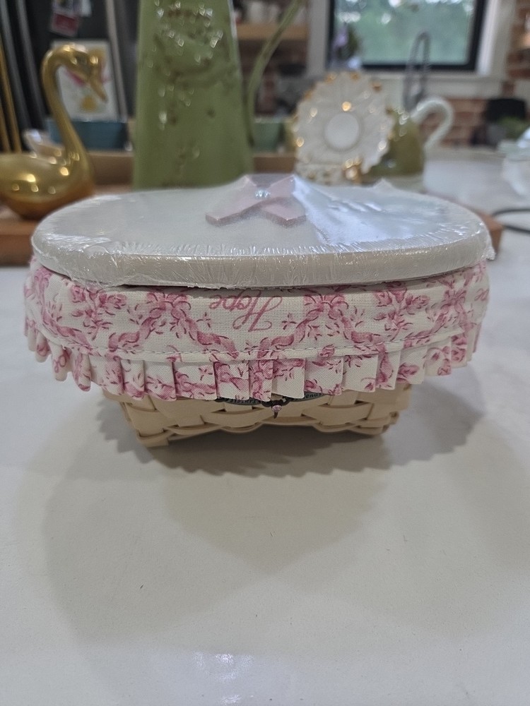 Longaberger 2008 Horizon of Hope Breast Cancer Basket w/Lid & Liner - Read