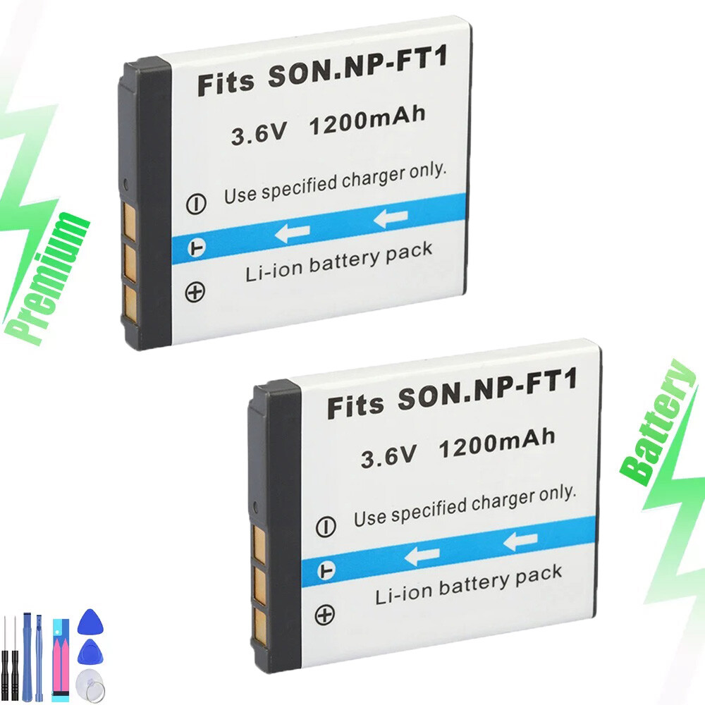 2x 1200mah Battery for   NP-FT1 Cyber-Shot DSC-L1 DSC-M1 DSC-M2 DSC-T1 DSC-T3