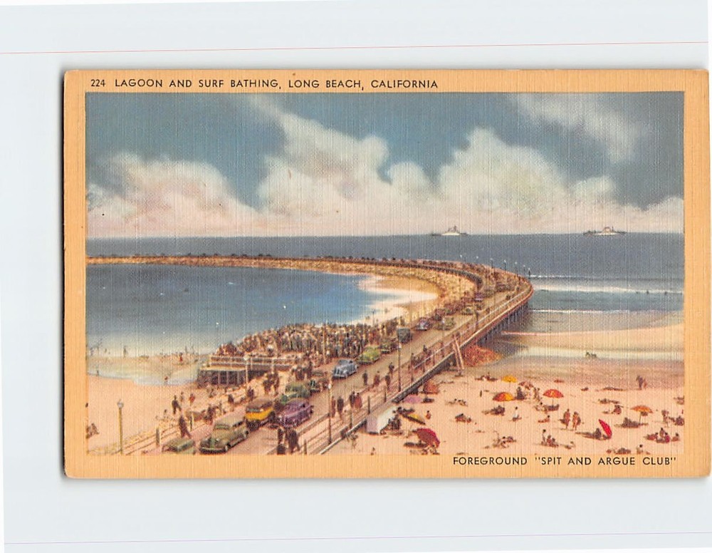 Postcard Lagoon And Surf Bathing 