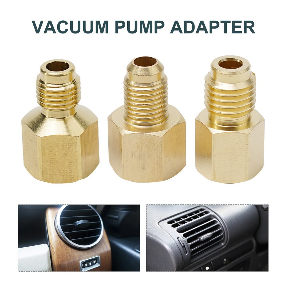 Adapter Vacuum Pump R22 R410a Refrigeration Service Straight Vacuum 3PCS