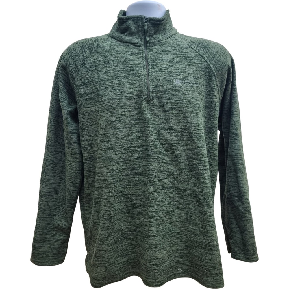 Mountain Warehouse Snowdon Fleece Men's L Green 1/4 Zip Performance Warm