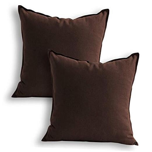 Solid Cotton Linen Decoration Toss Throw Pillow 18