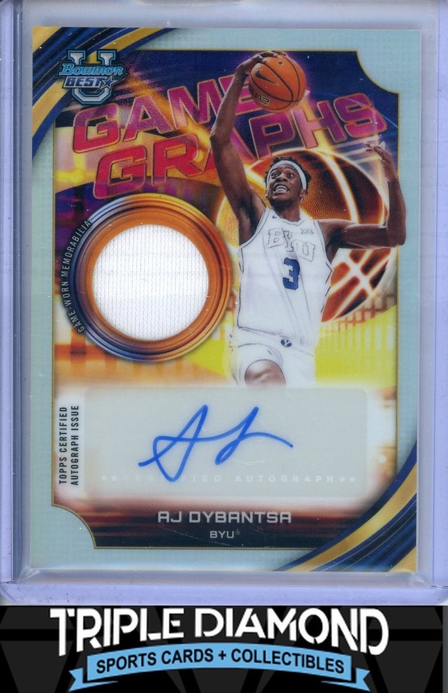 2025-26 Bowman Univ Best AJ Dybantsa Game-Worn Patch Autograph Auto T785