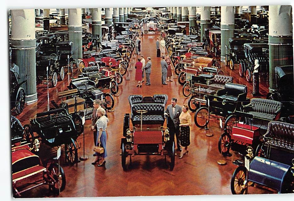 Postcard Antique Automobiles Henry Ford Museum Dearborn Michigan USA
