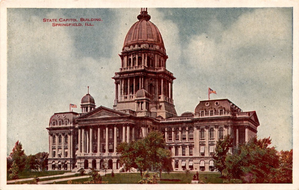 STATE CAPITOL BUILDING, SPRINGFIELD, ILLINOIS, 1912, Postcard