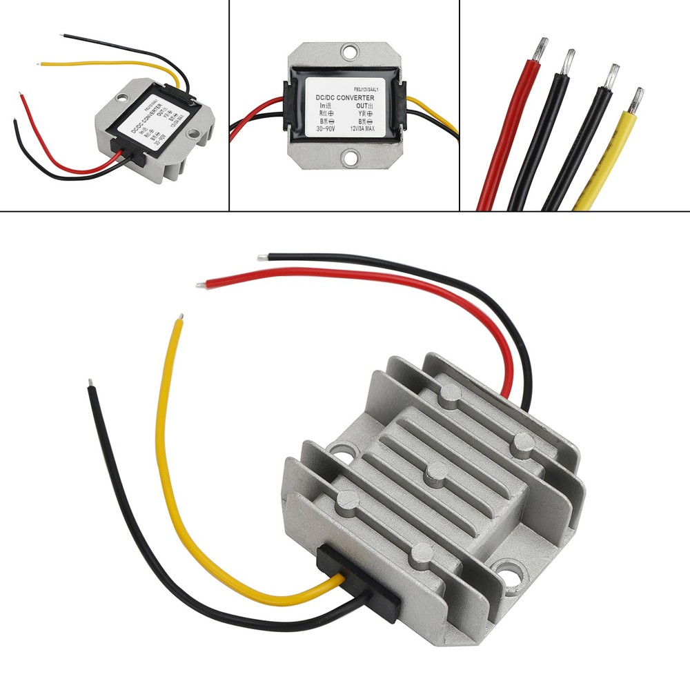 Waterproof Buck Step Down Converter DC30-90V to12V 3A 36W Car Power Module