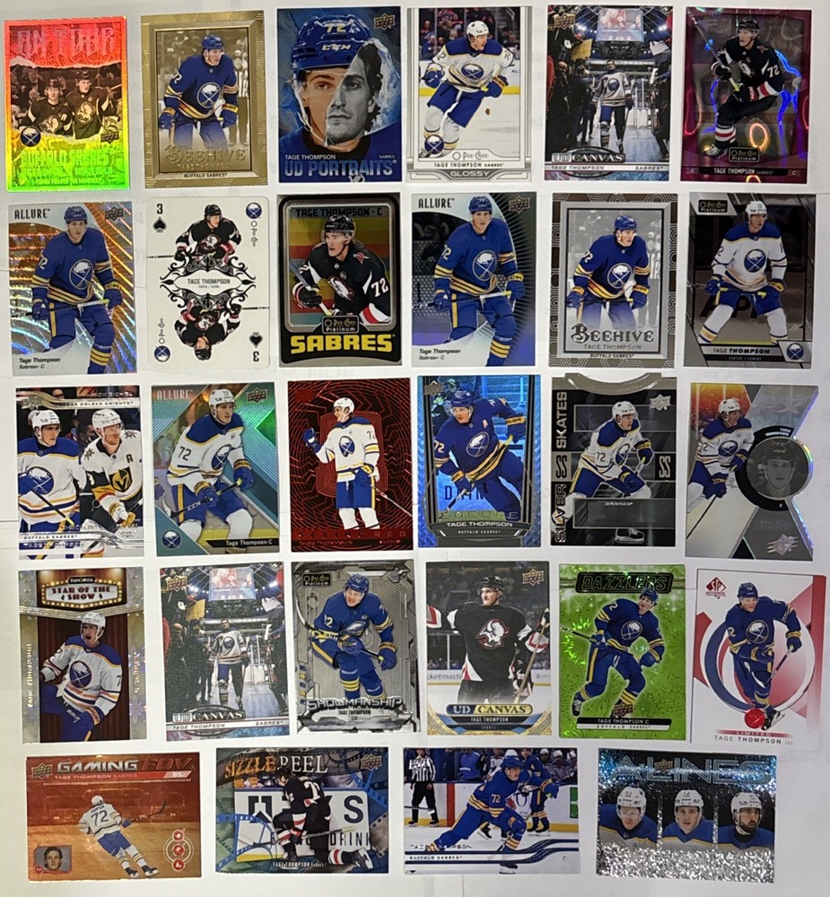 TAGE THOMPSON LOT OF 30 CARDS-From Various UD/OPC Sets-C/W 2 # Card-See Pics
