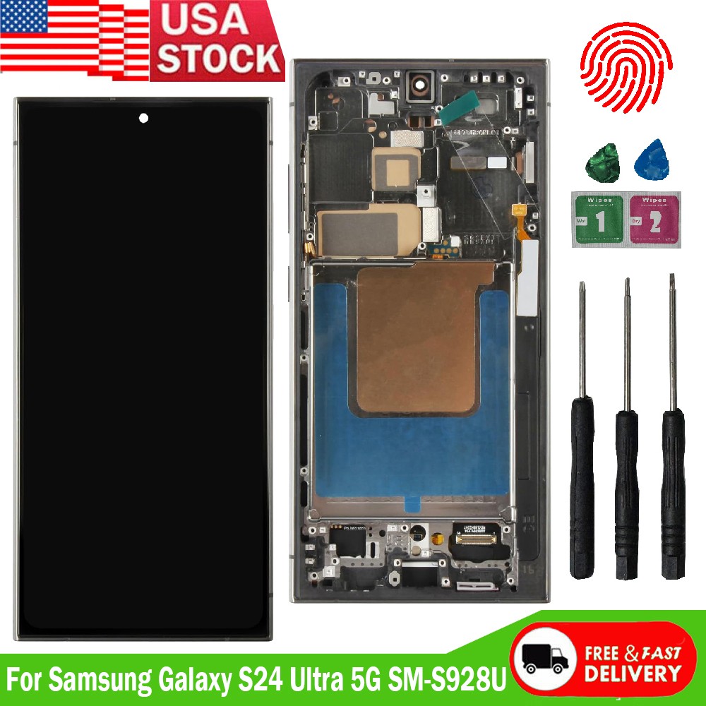 OLED LCD Touch Screen Digitizer+Frame For Samsung Galaxy S24 Ultra 5G SM-S928U