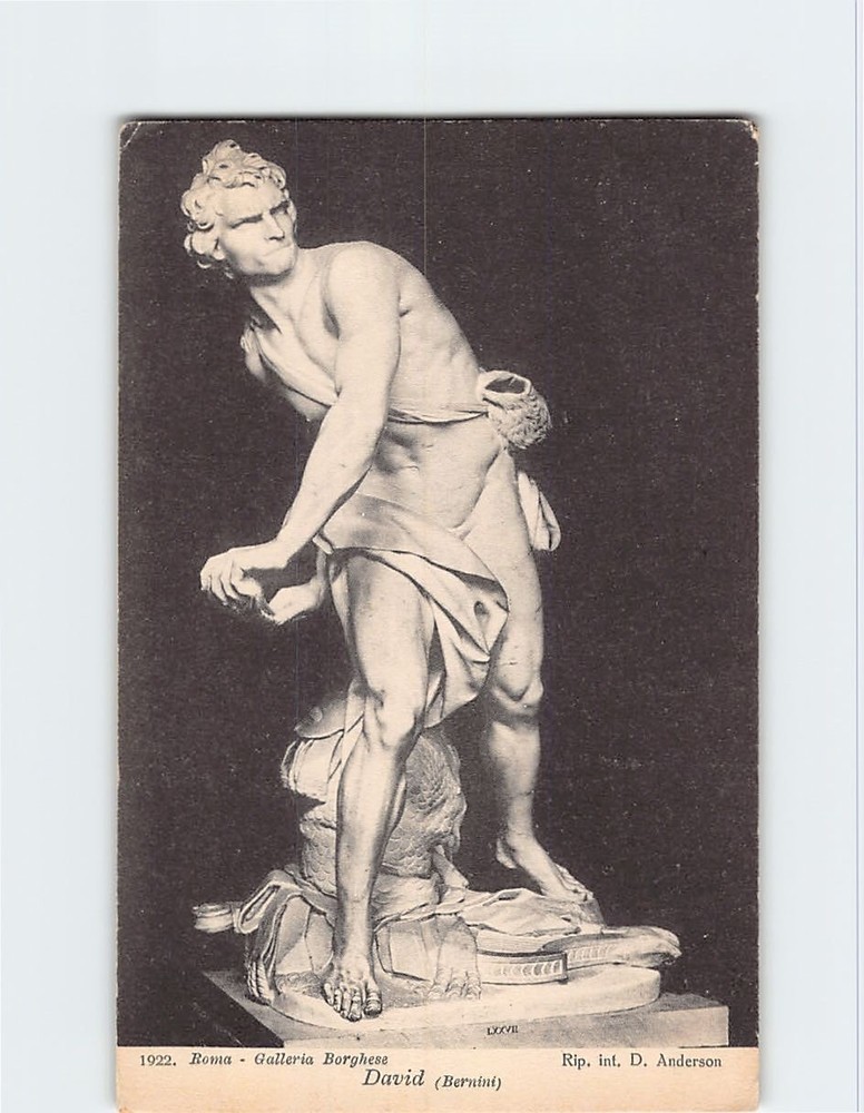 Postcard David Galleria Borghese Rome Italy