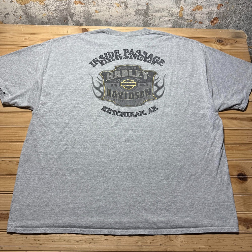 Harley-Davidson Inside Passage Ketchikan Alaska Biker Pocket T-Shirt Men's 5XL