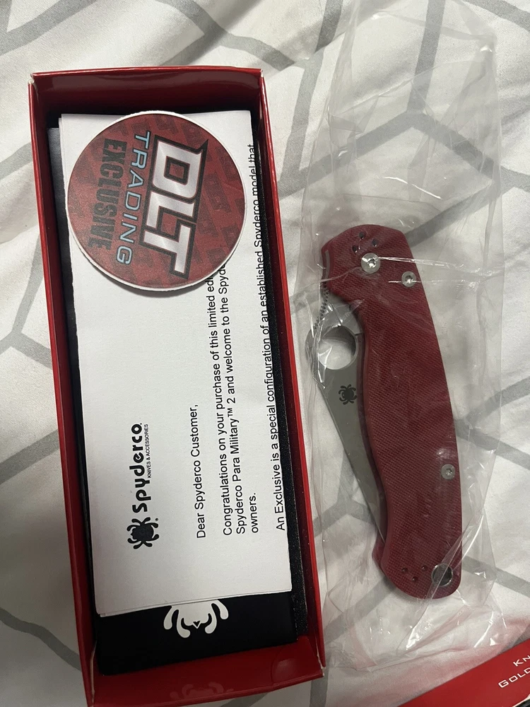 Spyderco M390 C81GPRD2 Paramilitary 2 Pocketknife - Red