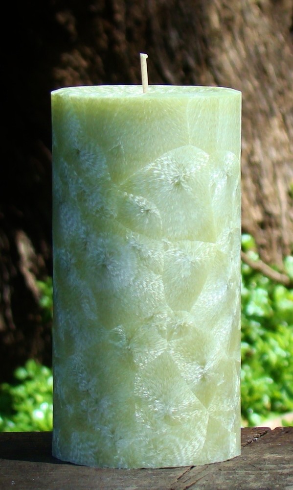40hr ABSINTHE Triple Scented Natural Pillar Candle with Cotton Wicks-image