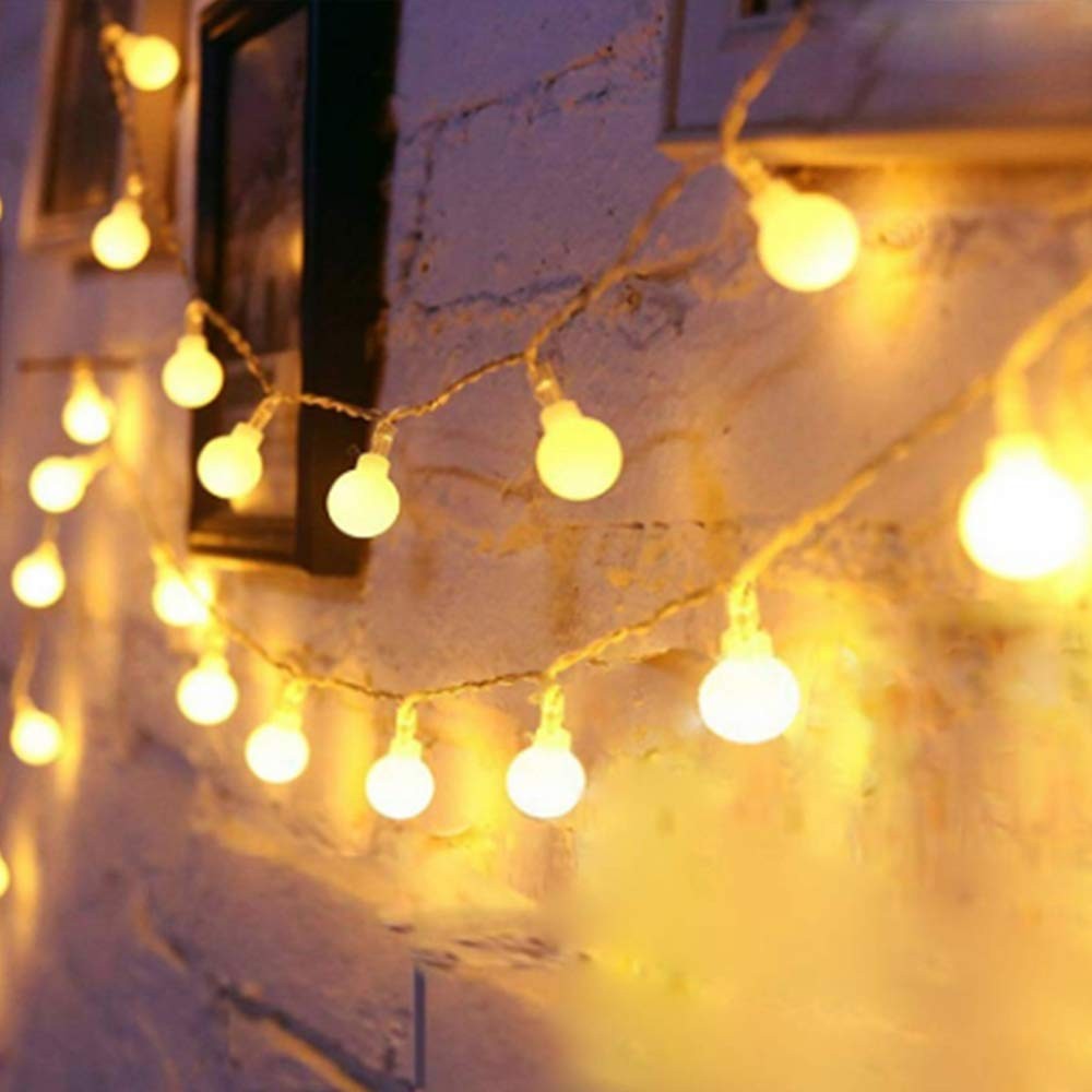 Battery Operated Waterproof 40 LED String Lights 2Pack Warm White 19.7ft 8 Modes