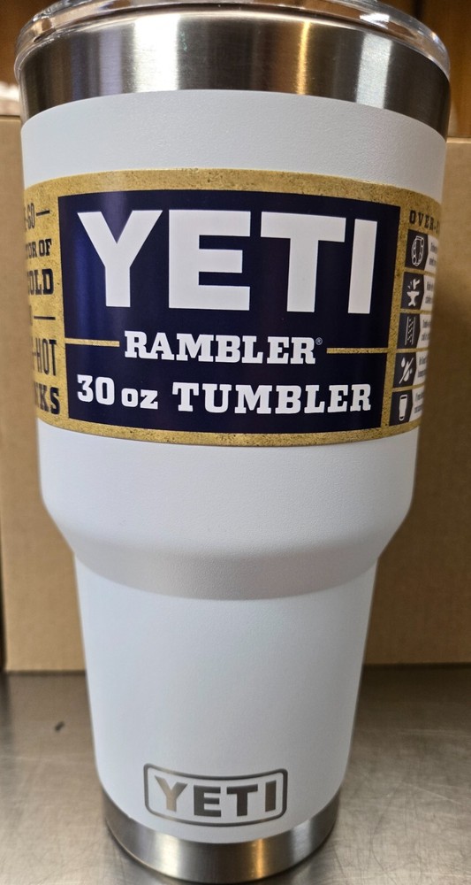 YETI Rambler 30 oz Stainless Steel Vacuum Insulated Tumbler in White
