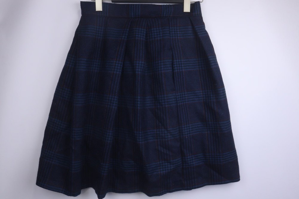 LAURA ASHLEY Blue Wool Mini Skirt for Women Size 14