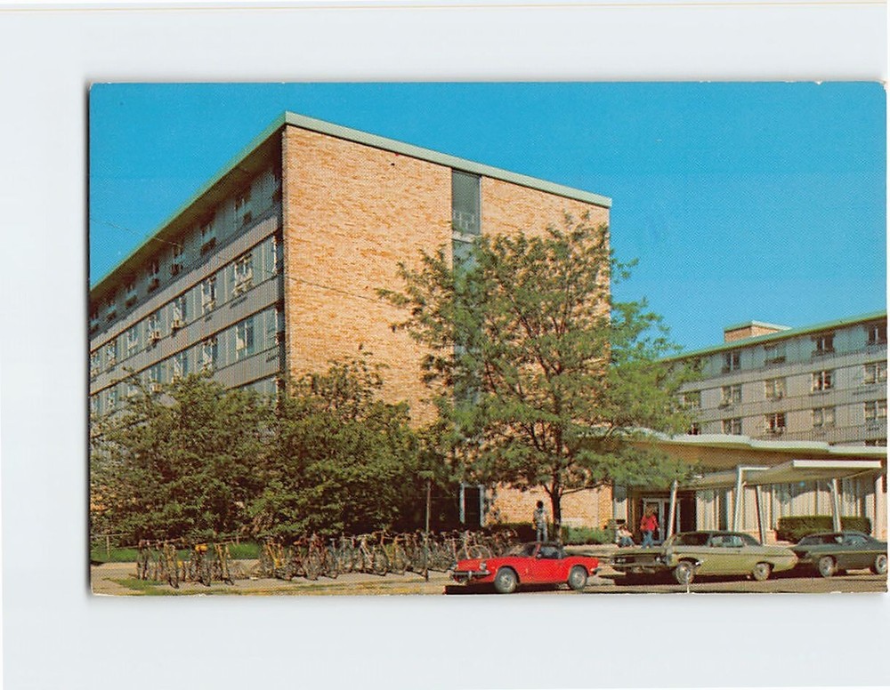 Postcard Burge Residence Hall University of Iowa Iowa City Iowa USA