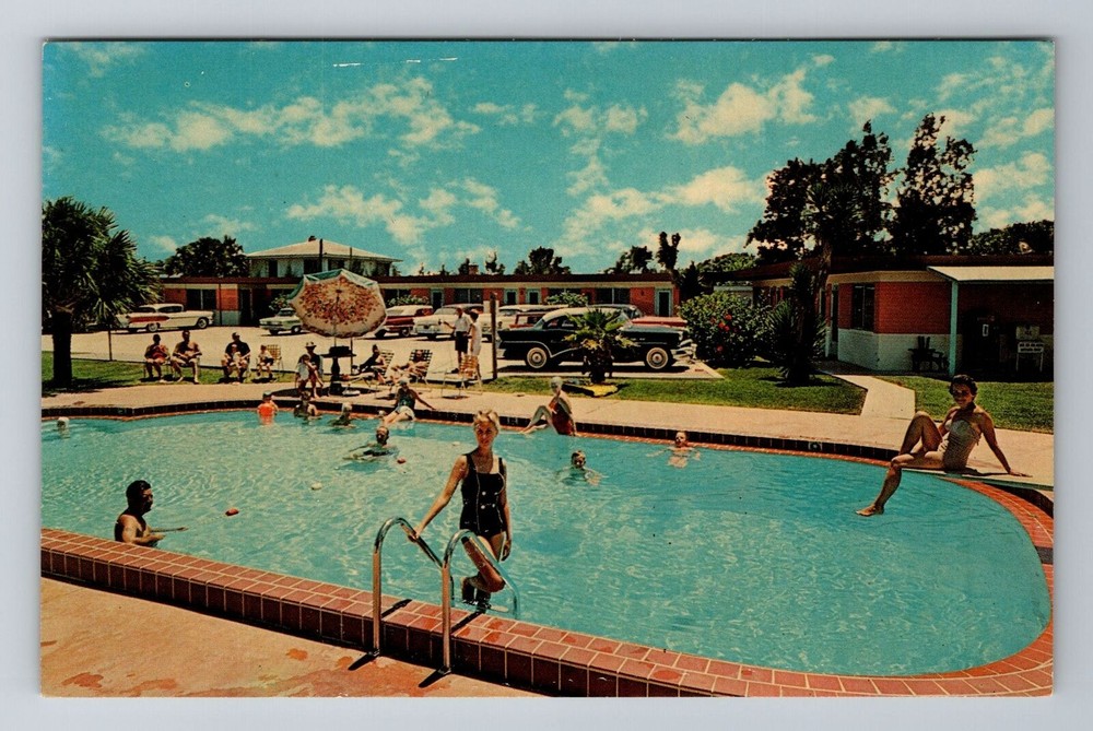 Daytona Beach FL-Florida, the Mayfair Motel, Advertising, Vintage Postcard