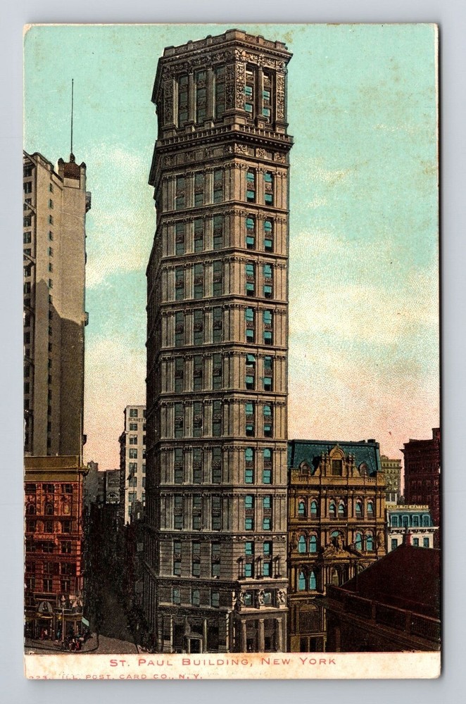 New York City NY, St Paul Buildings, Vintage Postcard