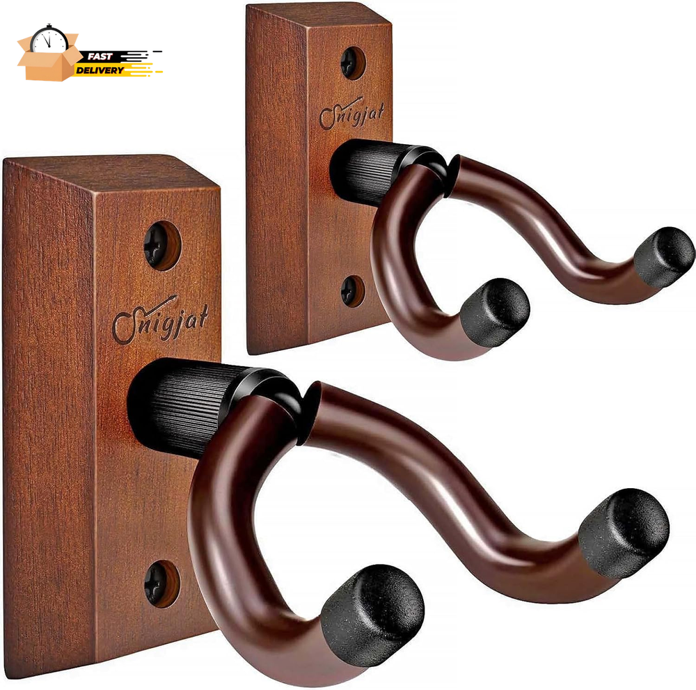 Guitar Wall Mount, 2 Pack Guitar Wall Hanger, Guitar Hanger Wall Hook Holder Sta