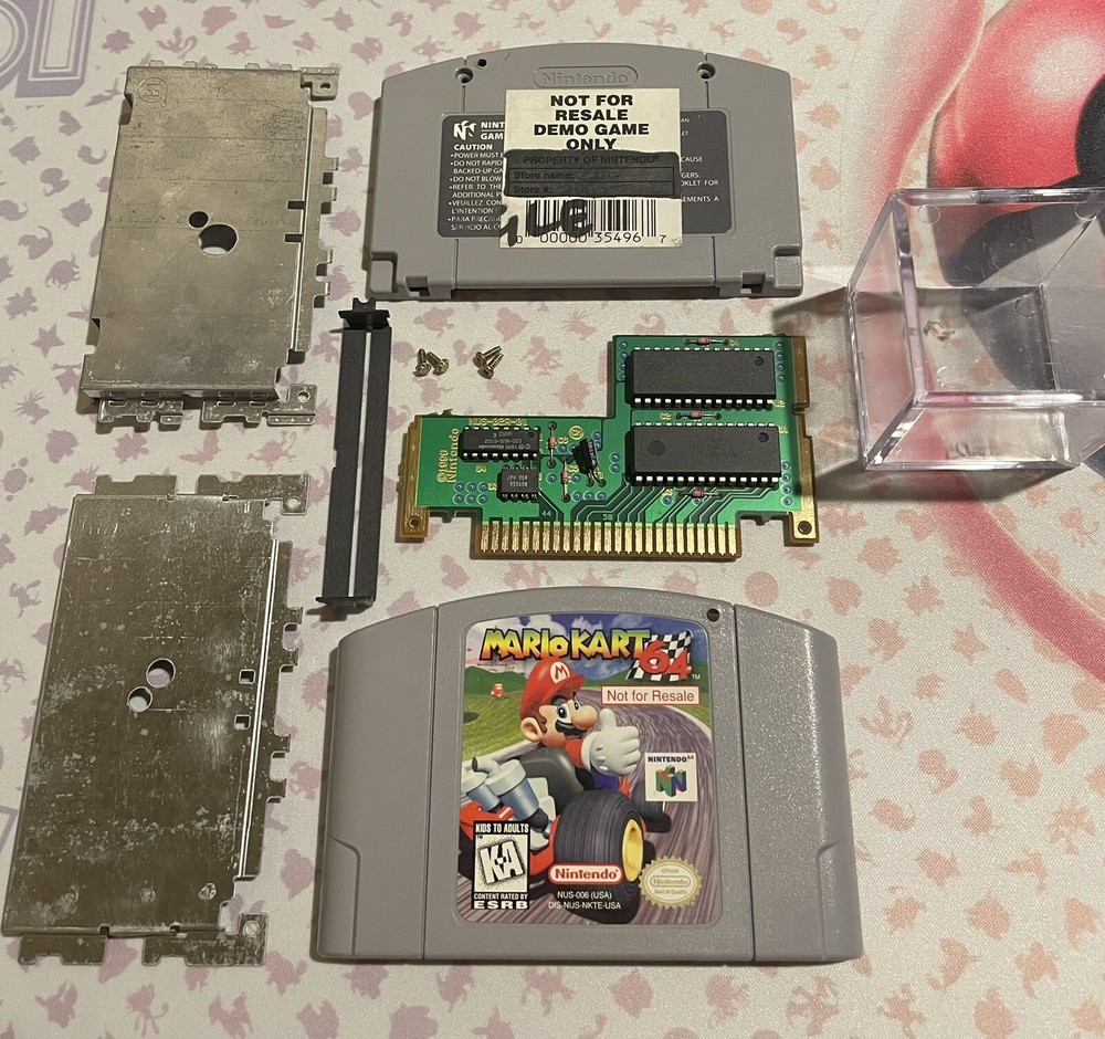 Mario Kart n64 Not for Resale Blue NUS board & Store hole with Back sticker