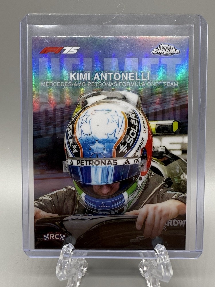 2025 Topps Chrome F1 Kimi Antonelli RC Rookie Helmet Collection Refractor #HC-1