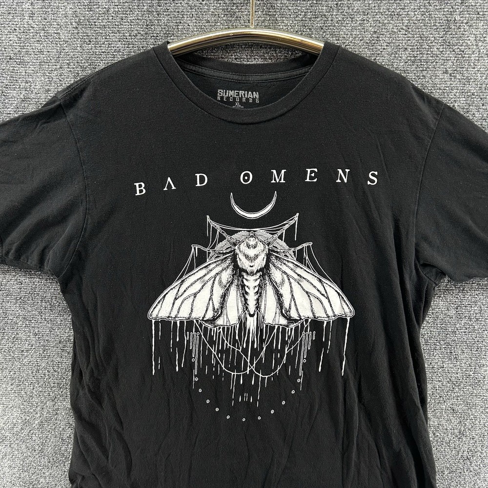 Bad Omens Moth Logo Men’s XL Black Sumerian Records Official Merch EUC