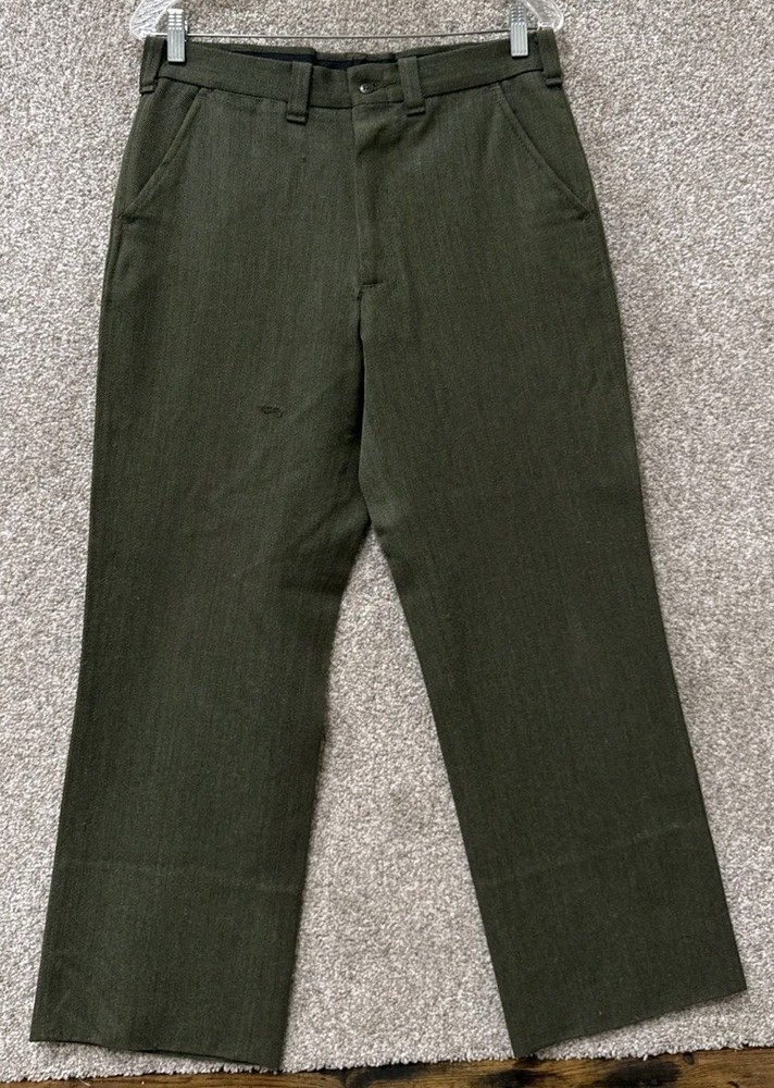 Vintage Filson Wool Pants Mens Size 32X29 Green Straight Leg Outdoors Work USA