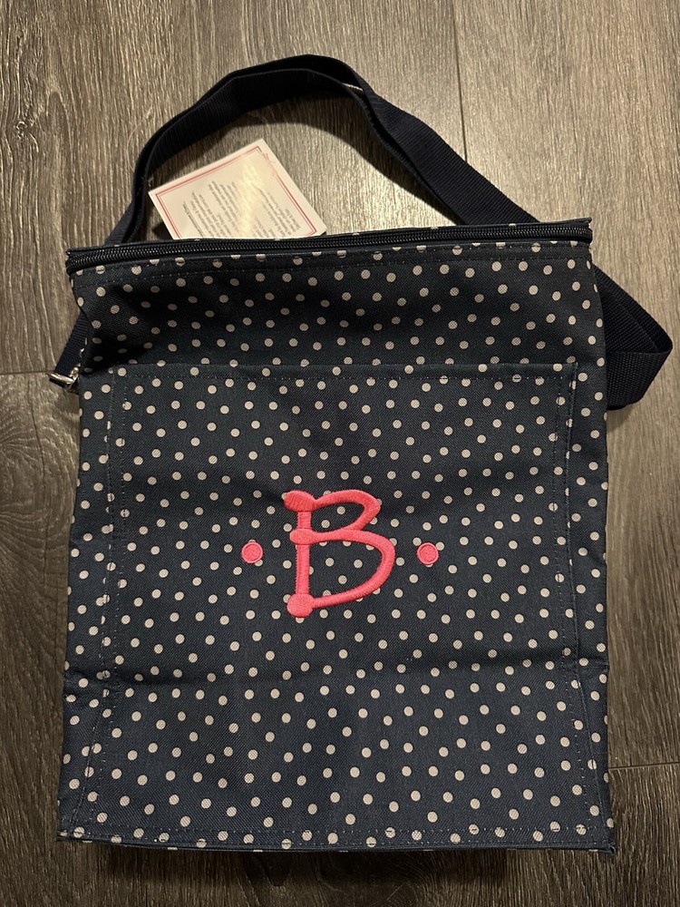 Thirty One Picnic Thermal Tote Bag Insulated Etched Shells Letter “B”