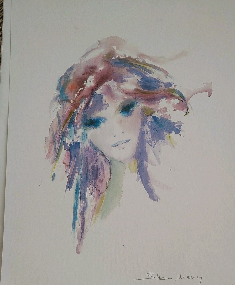 Vintage Shan Merry Amethysta 2005 Seriolithograph