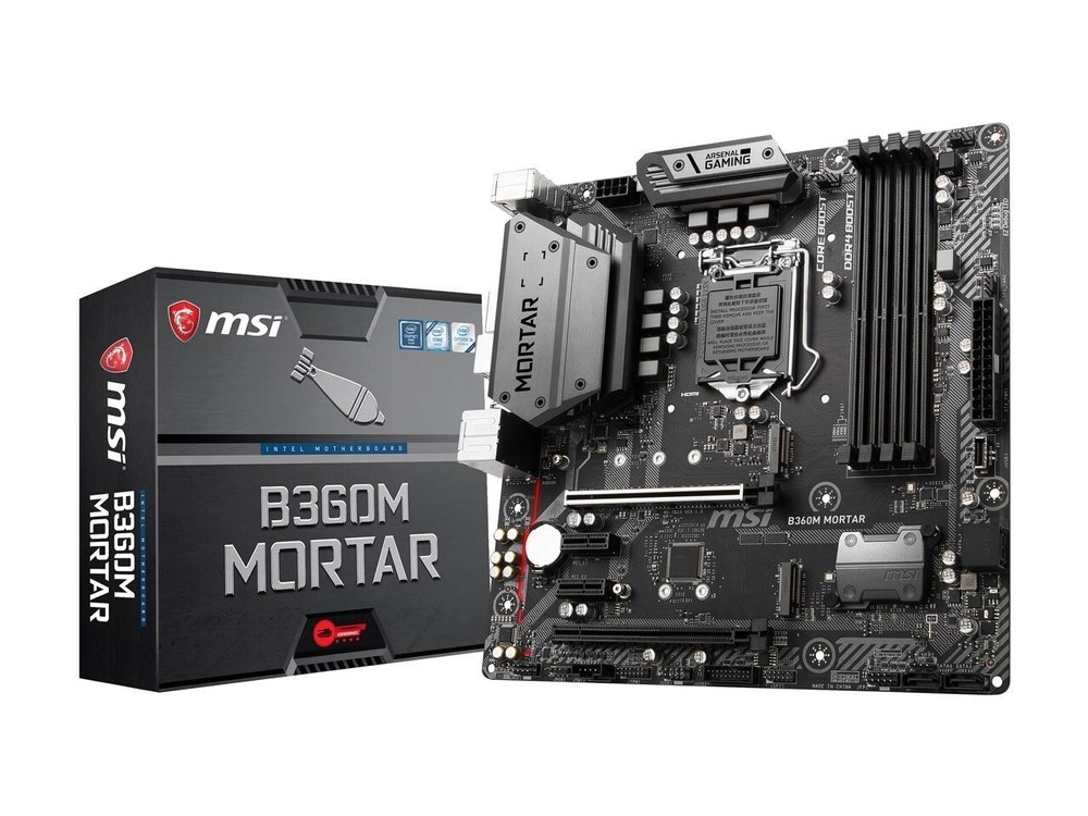 MSI  B360M MORTAR LGA 1151 (300 Series) Intel B360  Micro ATX Intel Motherboard