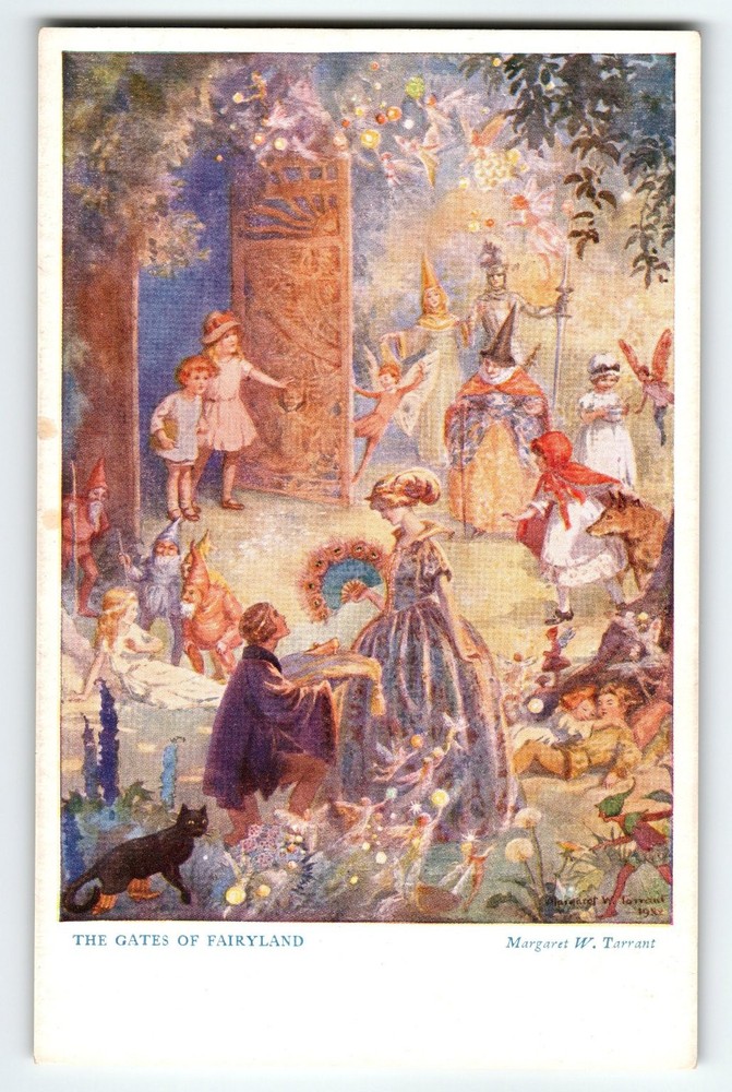 Margaret Tarrant Signed Fairyland Fantasy Postcard 1924 Artist Card