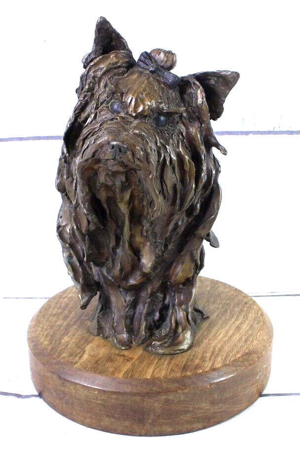 Fine Bronze Mickey Mank Yorkshire Terrier  11