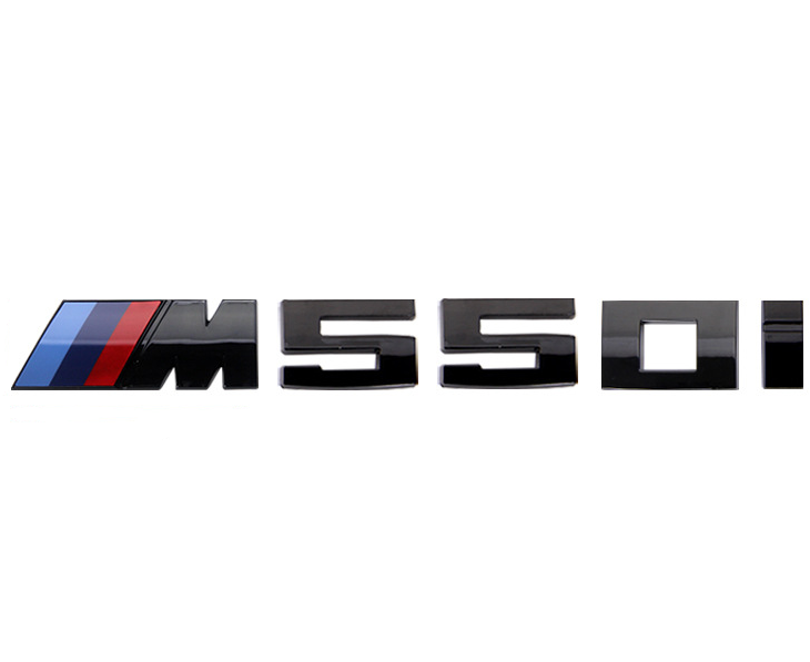 M550i For BMW Decal Badge Trunk Emblem G30 5-Series Gloss Black xDrive M Sport