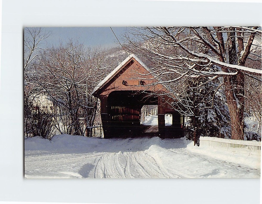 Postcard Middle Bridge Woodstock Vermont USA