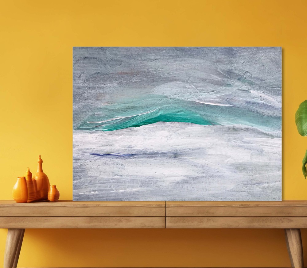 Light Gray Abstract 5mm thick Plastic Poster Ready to Hang 60x45cm