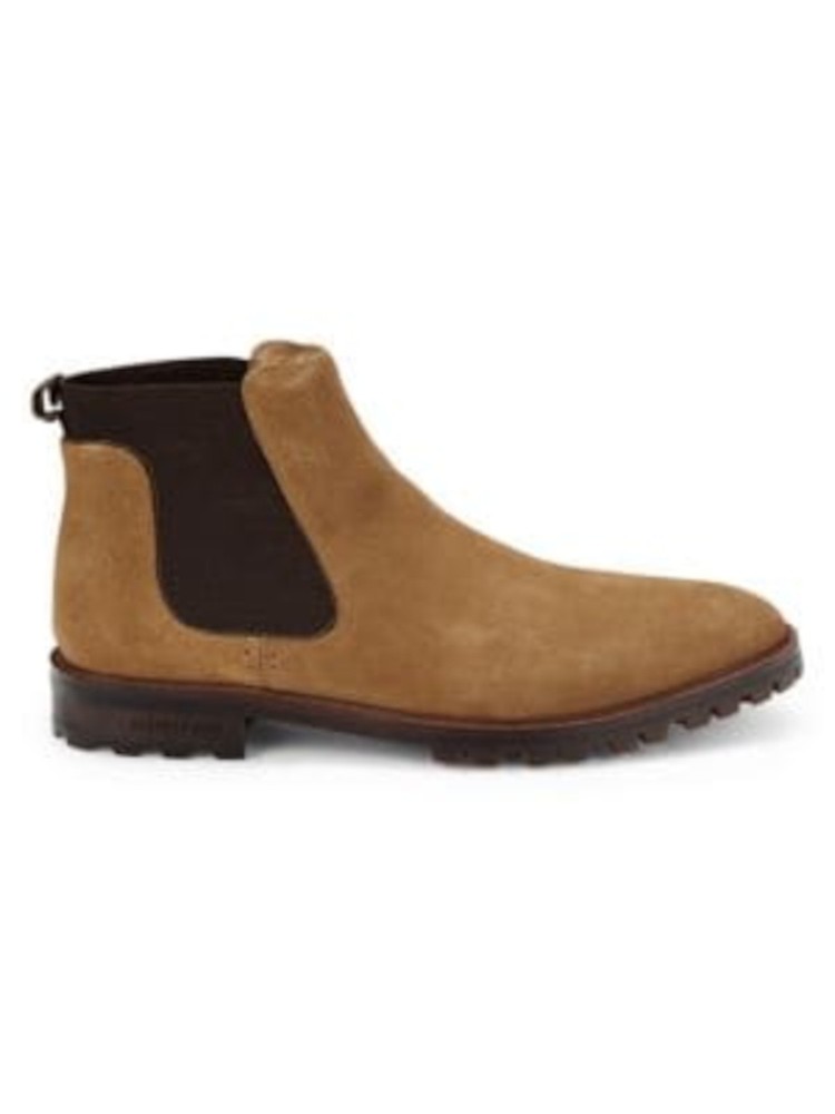 KENNETH COLE Mens Tobacco Brown Tully Chelsea Boots Size 7 Pull-Tab Design