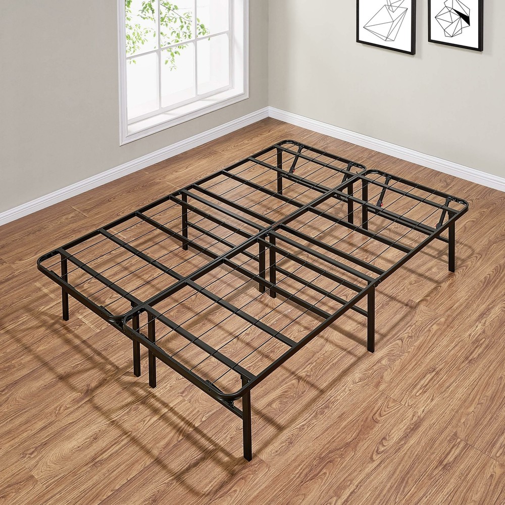 Full Size Platform Bed Frame Metal Heavy Duty 14 Inch Mattress Steel Foundation
